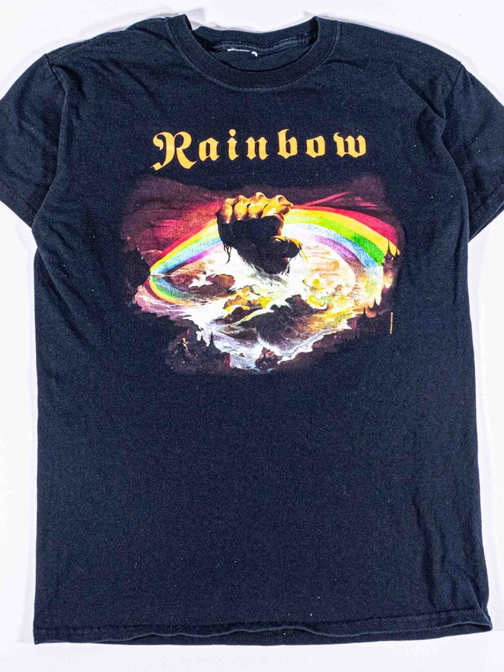Vintage 2009 Rainbow Rising Band T-Shirt Small Hard Rock Heavy Metal Album Y2K
